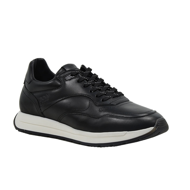 Ανδρικά sneakers BOSS X301 BLK SAVANA μαύρο δέρμα φωτογραφία