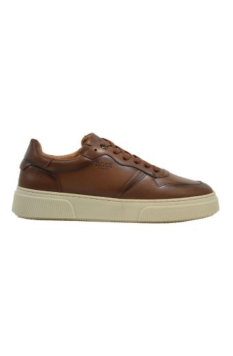 Ανδρικά sneakers BOSS AA220 COGNAC BURN ταμπά δέρμα