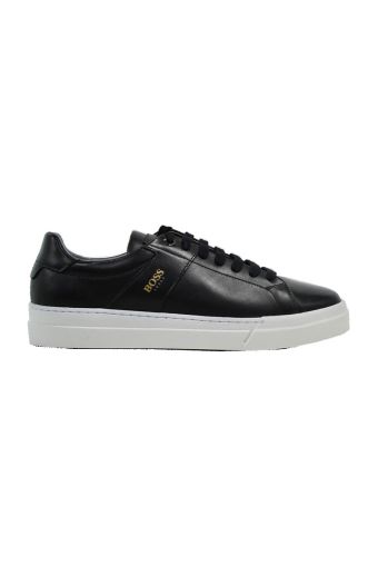 Ανδρικά sneakers BOSS AC121 BLACK GARDA μαύρο δέρμα