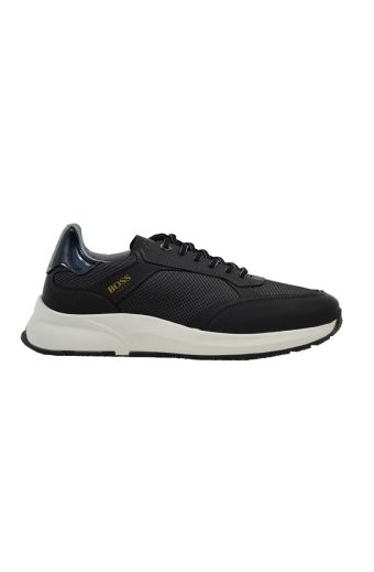 Ανδρικά sneakers BOSS AZ273 THES BLACK THESIS μαύρο δέρμα