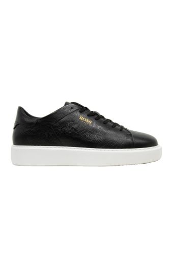 Ανδρικά sneakers BOSS B5720 BLACK TUMBLE μαύρο δέρμα