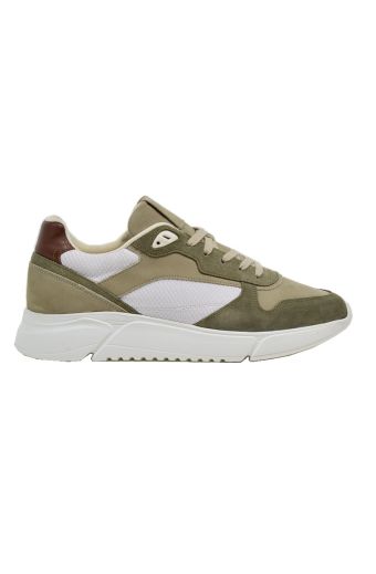 Ανδρικά sneakers BOSS B6930 KHAKI VESUVIO λαδί δέρμα