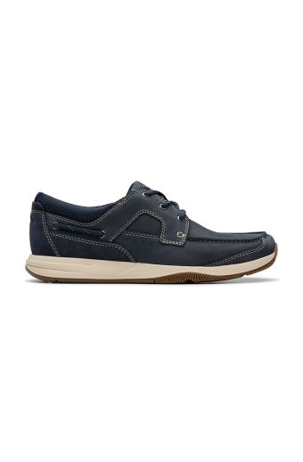 Ανδρικά παπούτσια Clarks Sailview Lace 26176972 μπλε δέρμα nubuk