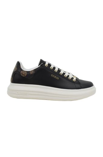 Γυναικεία sneakers GUESS FL8VIBLEA12-BLKBR VIBO μαύρο δέρμα