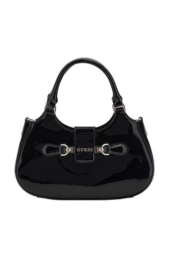 Γυναικεία τσάντα χειρός/ώμου GUESS HWPG950005 BLACK NOLANA μαύρο λουστρίνι