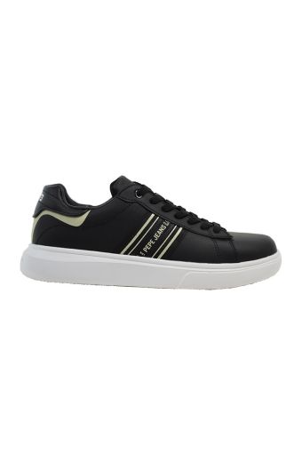 Ανδρικά Sneakers Pepe Jeans PMS00023 999 EATON STREET M 999BLACK μαύρο δέρμα