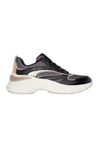 Γυναικεία sneakers SKECHERS 177566/BKGD HAZEL-MATELLIC SOIREE BLACK/GOLD μαύρο