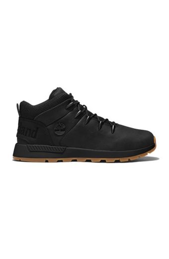 Ανδρικά μποτάκια Timberland TB0A2PB4015 SPRINT TREKKER MID LACE SNEAKER JET BLACK μαύρο δέρμα nubuk