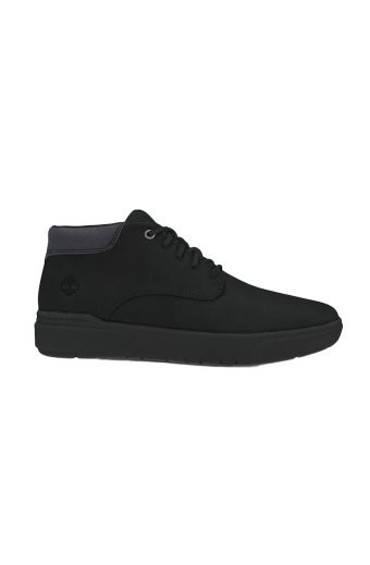 Ανδρικά μποτάκια Timberland TB0A5S5M SENECA BAY MID LACE SNEAKER JET BLACK μαύρο δέρμα nubuk