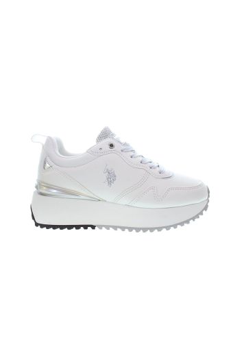 Γυναικεία sneakers U.S.POLO ASSN BAYLE002-WHI-SIL01 PU SYNTH. LEATHER-MESH λευκό