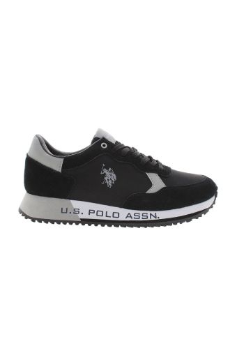 Ανδρικά sneakers U.S.POLO ASSN CLEEF006A-BLK PU SYNTH. NUBUK-SUEDE μαύρο