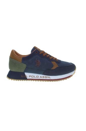 Ανδρικά sneakers U.S.POLO ASSN CLEEF006A-DBL-MIL03 PU SYNTH. NUBUCK-SUEDE μπλε