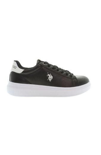 Ανδρικά sneakers U.S.POLO ASSN CODY001C-BLK-WHI01 PU SYNTH. LEATHER μαύρο