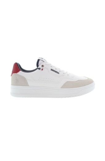 Ανδρικά sneakers U.S.POLO ASSN KOSMO006-BWR PU SYNTH. NUBUCK-PU SYNTH. SUEDE λευκό