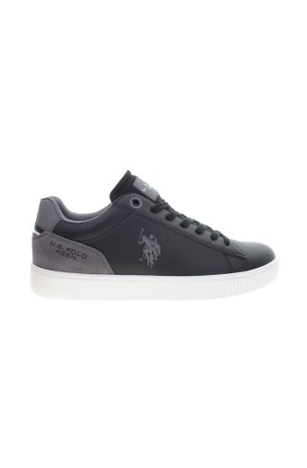 Ανδρικά sneakers U.S.POLO ASSN TYMES006A-BLK PU SYNTH. LEATHER-NYLON μαύρο