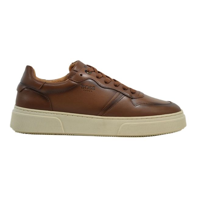 Ανδρικά sneakers BOSS AA220 COGNAC BURN ταμπά δέρμα