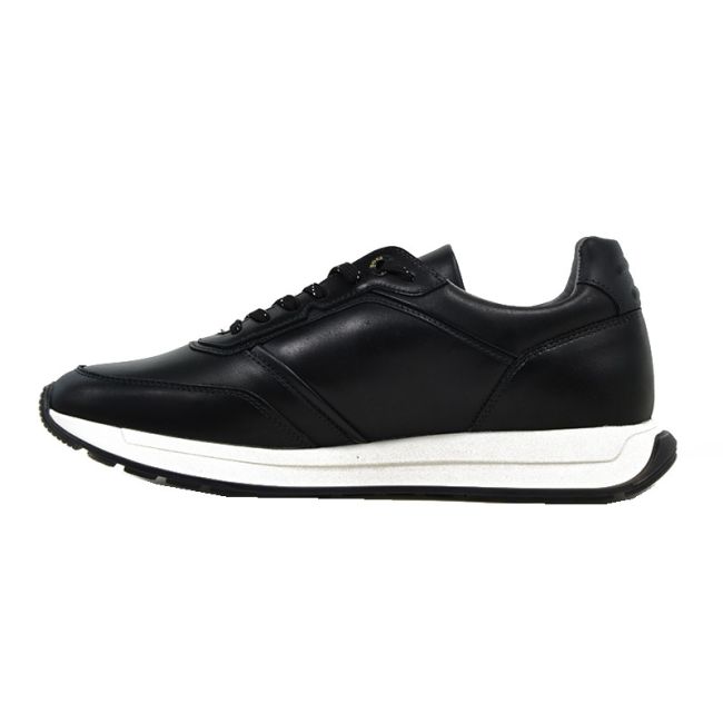 Ανδρικά sneakers BOSS AB230 BLACK TOP μαύρο δέρμα