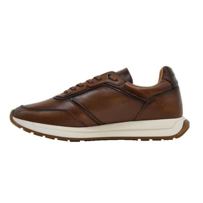 Ανδρικά sneakers BOSS AB230 COGNAC CONTADOR ταμπά δέρμα