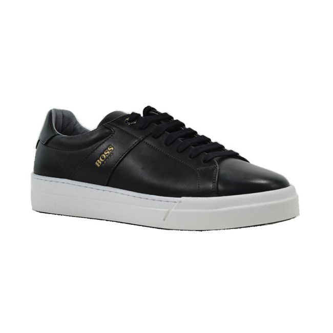 Ανδρικά sneakers BOSS AC121 BLACK GARDA μαύρο δέρμα