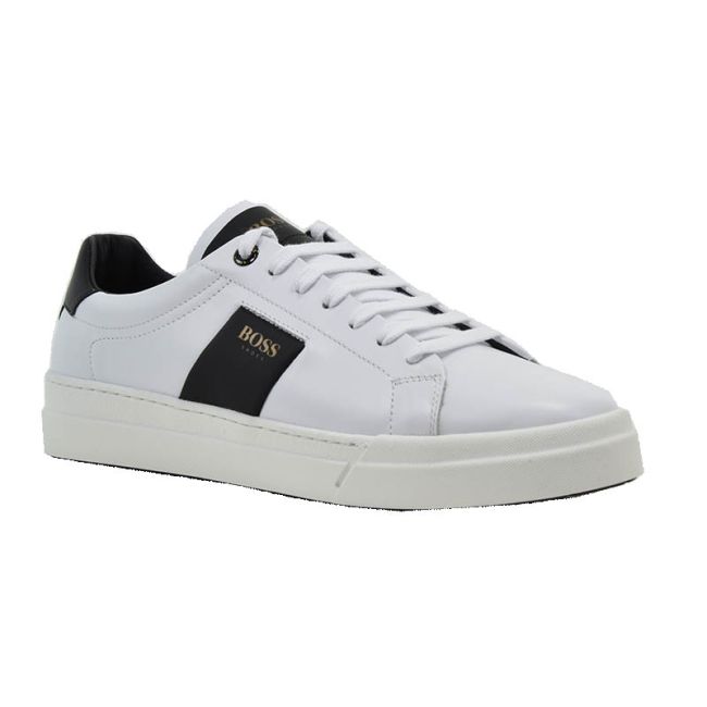 Ανδρικά sneakers BOSS AZ211 WHI/BLK GARDA λευκό δέρμα