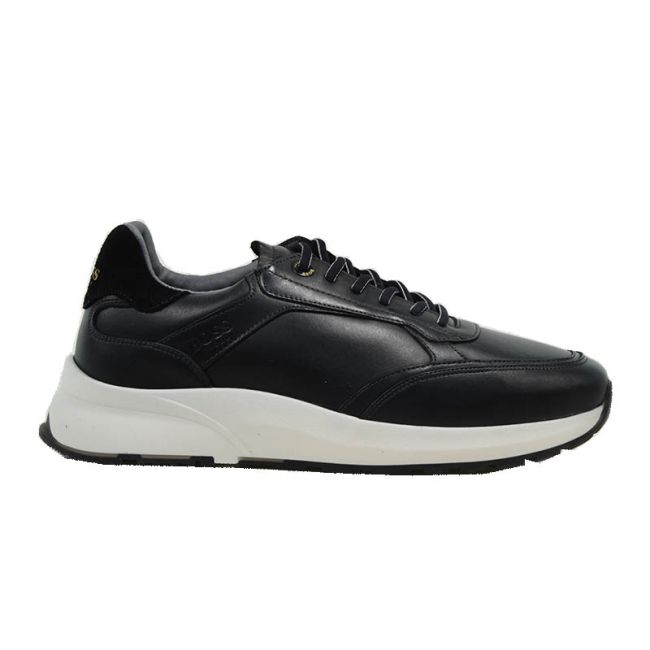 Ανδρικά sneakers BOSS AZ273 BLACK GARDA μαύρο δέρμα