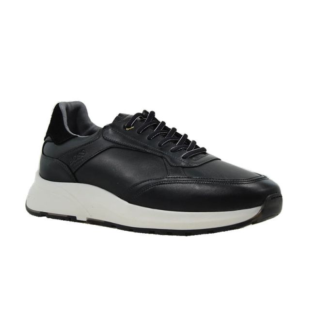 Ανδρικά sneakers BOSS AZ273 BLACK GARDA μαύρο δέρμα