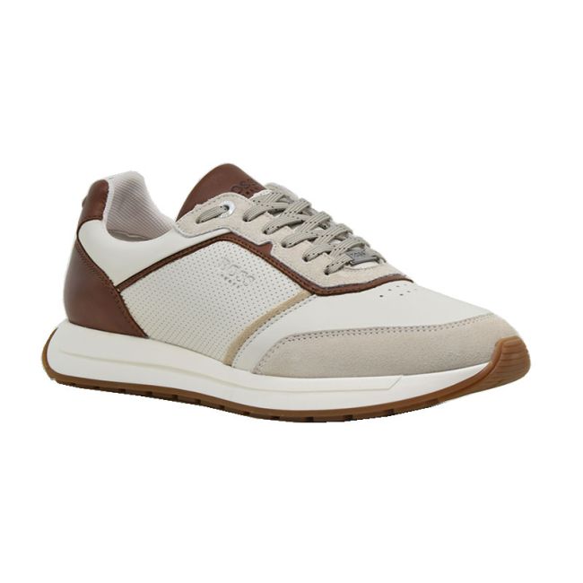 Ανδρικά sneakers BOSS B230/A BEIGE/COGNAC INTER μπεζ δέρμα