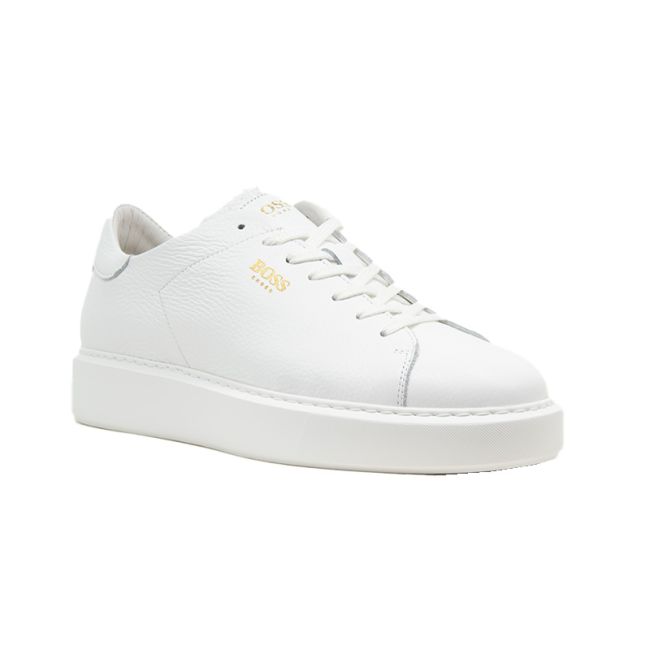 Ανδρικά sneakers BOSS B5720 WHITE TUMBLE λευκό δέρμα