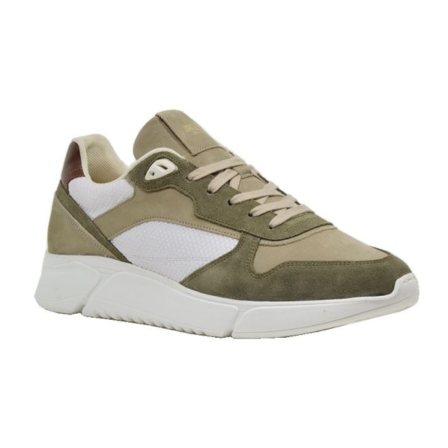 Ανδρικά sneakers BOSS B6930 KHAKI VESUVIO λαδί δέρμα