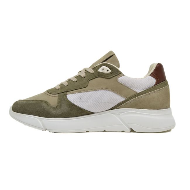 Ανδρικά sneakers BOSS B6930 KHAKI VESUVIO λαδί δέρμα