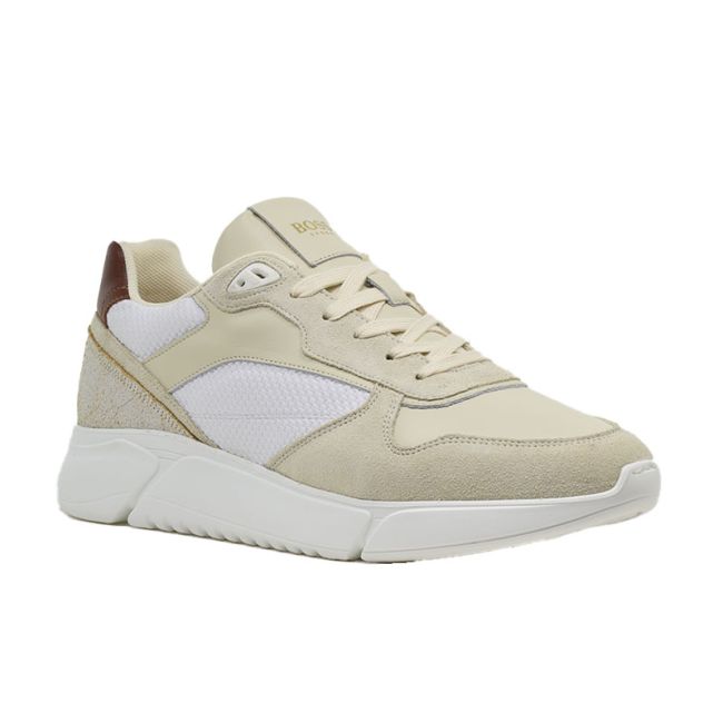 Ανδρικά sneakers BOSS B6930 BEIGE VESUVIO μπεζ δέρμα