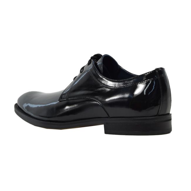 Ανδρικά παπούτσια Damiani 1506 μαύρο δέρμα λουστρίνι