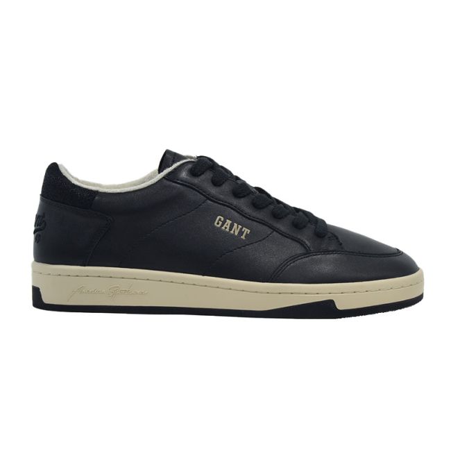 Ανδρικά sneakers GANT Prepus 29631682 Leather G00 black μαύρο δέρμα