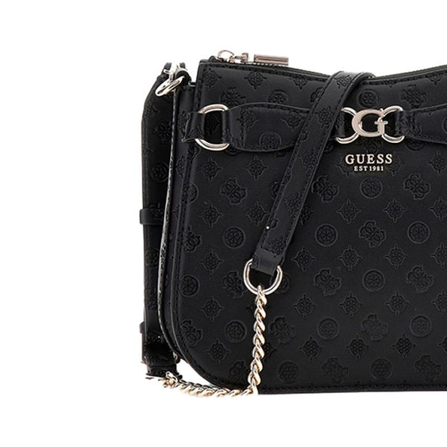 Γυναικεία τσάντα χιαστί/ώμου GUESS HWPG933604 BLACK LOGO ARLENA μαύρο