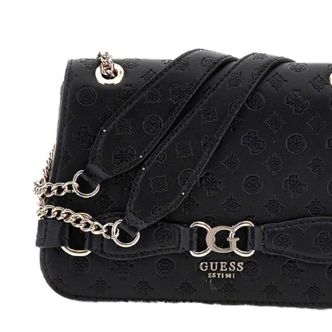 Γυναικεία τσάντα ώμου/χιαστί GUESS HWPG933621 BLACK LOGO ARLENA LOGO μαύρο