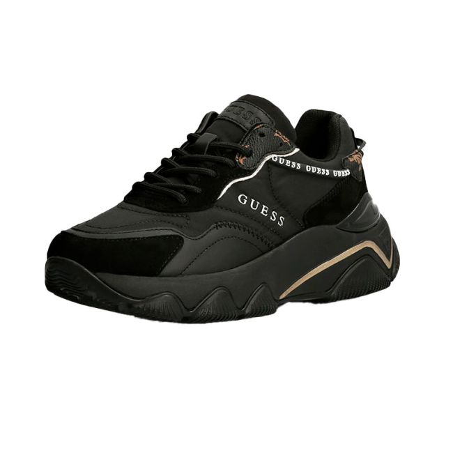 Γυναικεία sneakers GUESS FL7MICFAL12 MICOLA μαύρο δέρμα