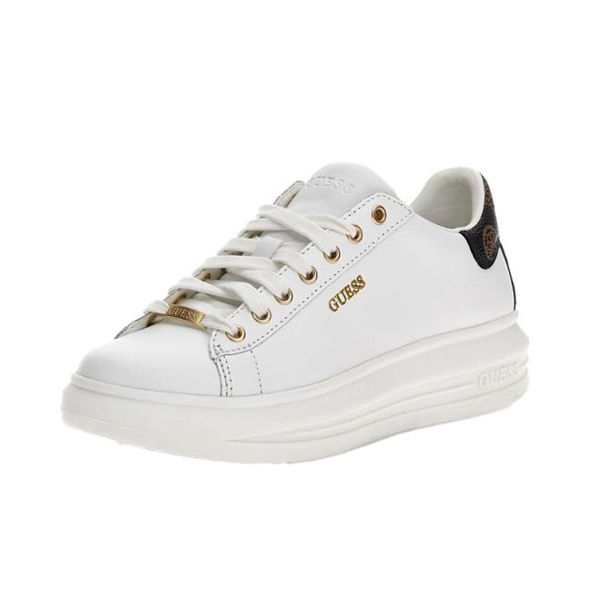 Γυναικεία sneakers GUESS FL8VIBLEA12-WHIBR VIBO λευκό δέρμα