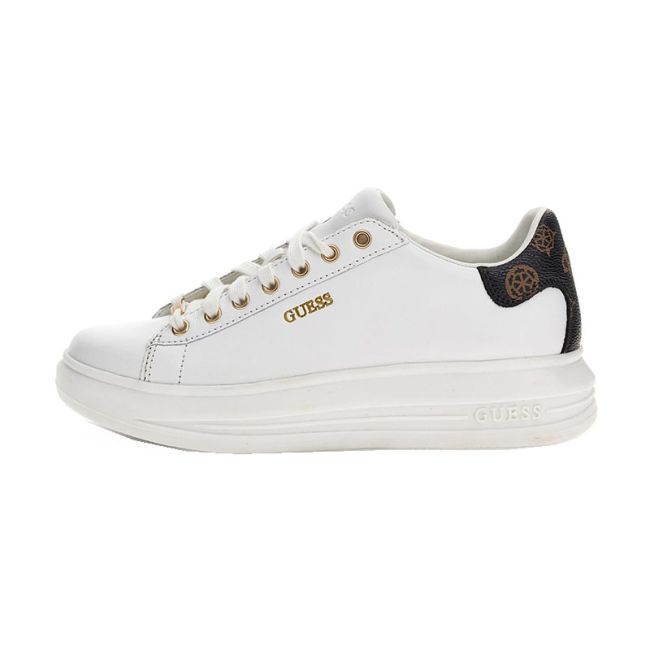 Γυναικεία sneakers GUESS FL8VIBLEA12-WHIBR VIBO λευκό δέρμα