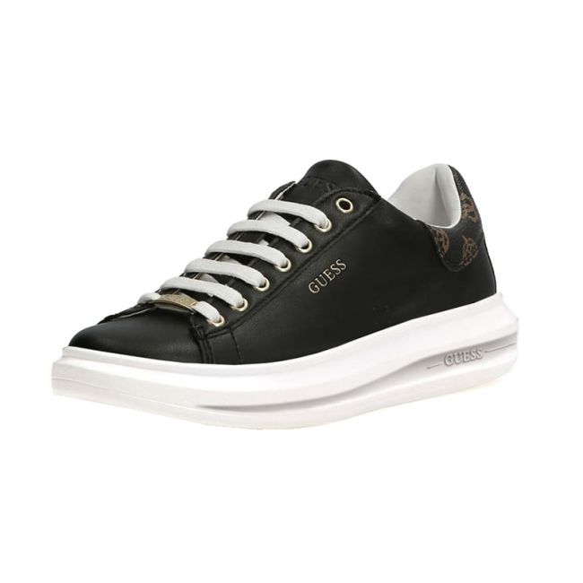 Γυναικεία sneakers GUESS FL8VIBLEA12-BLKBR VIBO μαύρο δέρμα