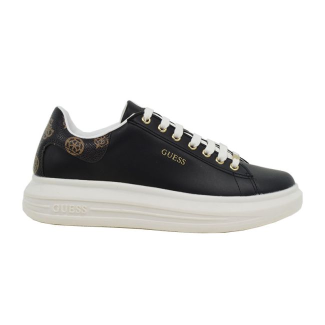 Γυναικεία sneakers GUESS FL8VIBLEA12-BLKBR VIBO μαύρο δέρμα