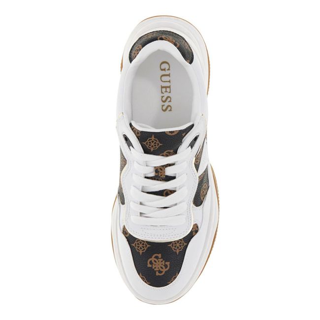 Γυναικεία sneakers GUESS HAPYY FLPHAPFAL12 WHIBR λευκό