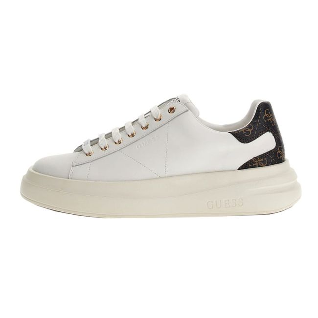 Ανδρικά sneakers GUESS FMPVIBLEA12-WBROC ELBA λευκό δέρμα