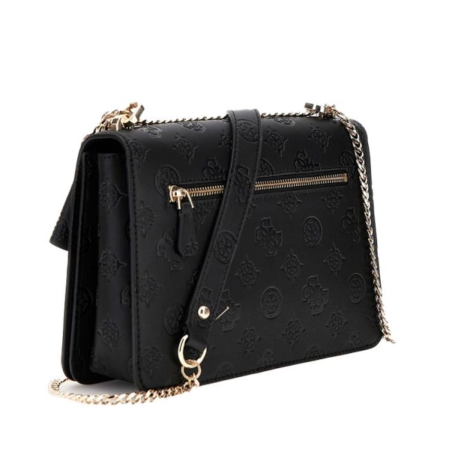 Γυναικεία τσάντα crossbag/χιαστί GUESS HWPG922021 BLACK LOGO JENA μαύρο