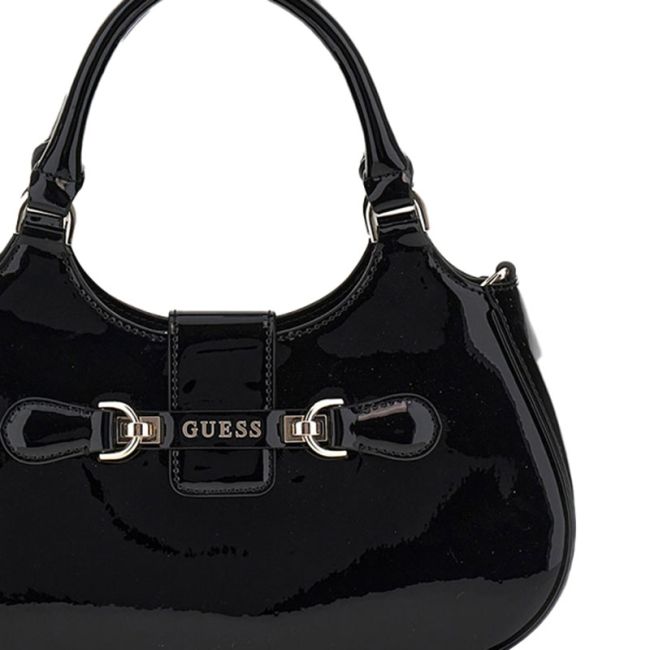 Γυναικεία τσάντα χειρός/ώμου GUESS HWPG950005 BLACK NOLANA μαύρο λουστρίνι