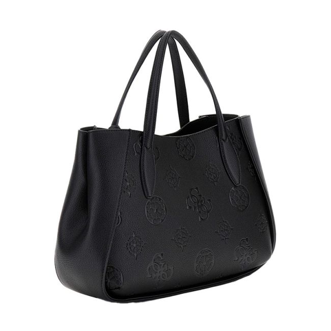 Γυναικεία τσάντα shopper GUESS HWPL932306 BLACK LOGO KEANDRA μαύρο