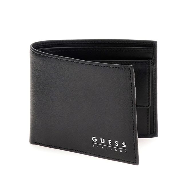 Ανδρικό πορτοφόλι GUESS SMFIDALEA20 MESTRE-BLA μαύρο δέρμα