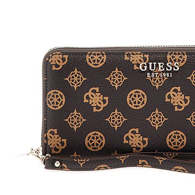 Γυναικείο πορτοφόλι GUESS SWPG850046 MOCHA LOGO LAUREL SLG καφέ