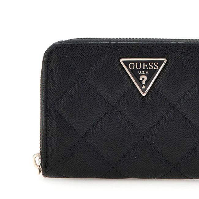 Γυναικείο πορτοφόλι GUESS SWQG9509140 BLACK ECO CARLY SLG μαύρο