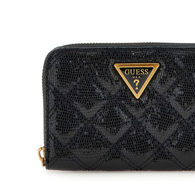 Γυναικείο πορτοφόλι GUESS SWQK8748140 BLACK GIULLY SLG μαύρο