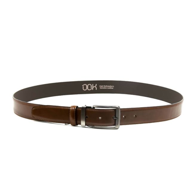 Ανδρική ζώνη OAK BELTMAKERS 387 ταμπά δέρμα